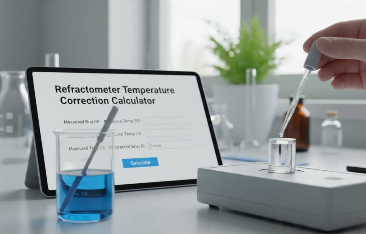 Refractometer Temperature Correction Calculator